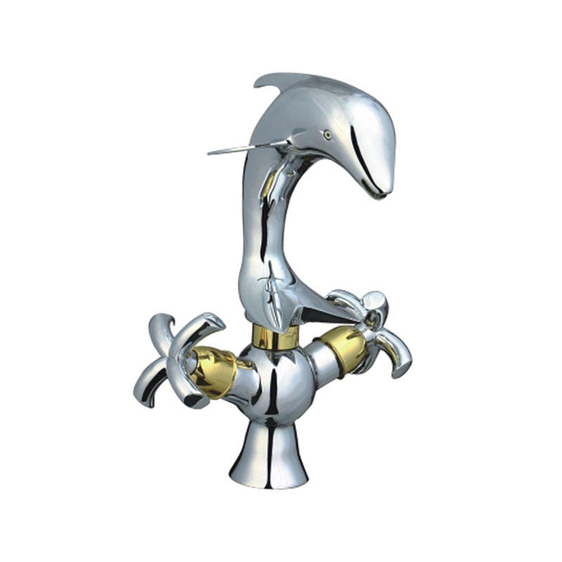 Dolphin two handle basin faucet