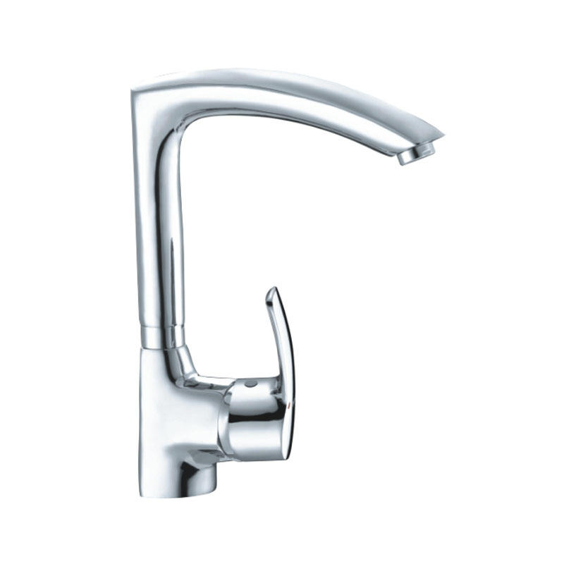 Brushed Nickel  Single Handle High Spout Kitchen Faucet