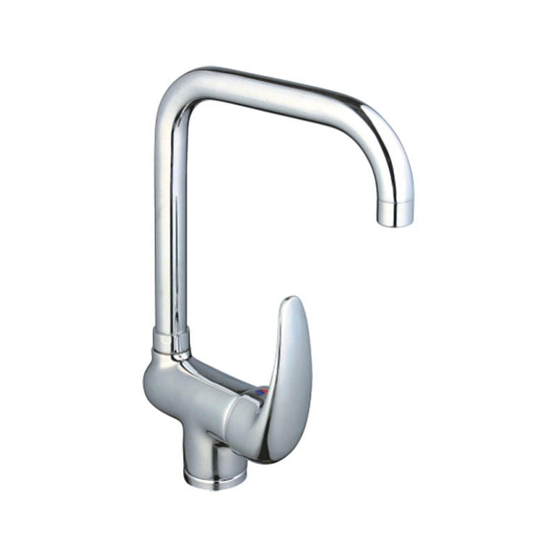 Brass And Stainless Steel  Single Handle High Spout Kitchen Faucet