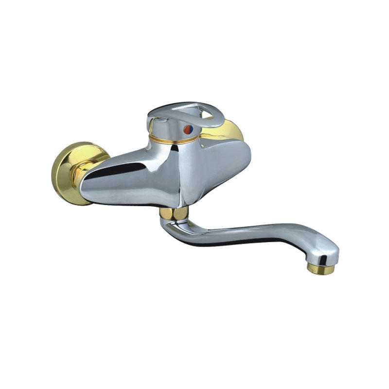 Golden Color Wall Mounted  Kitchen Faucet