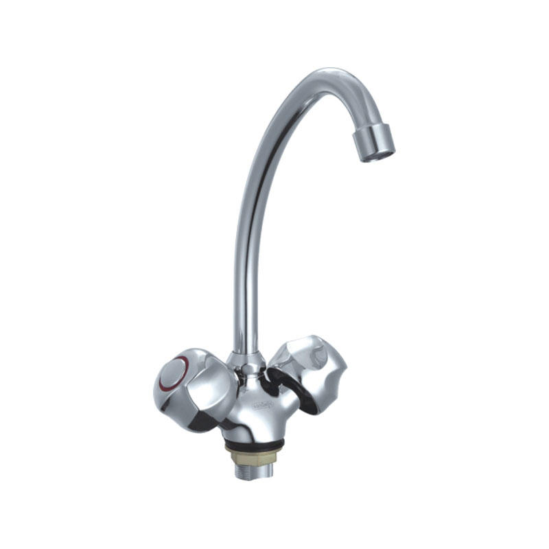 Round Knob Two Handle Kitchen Faucet