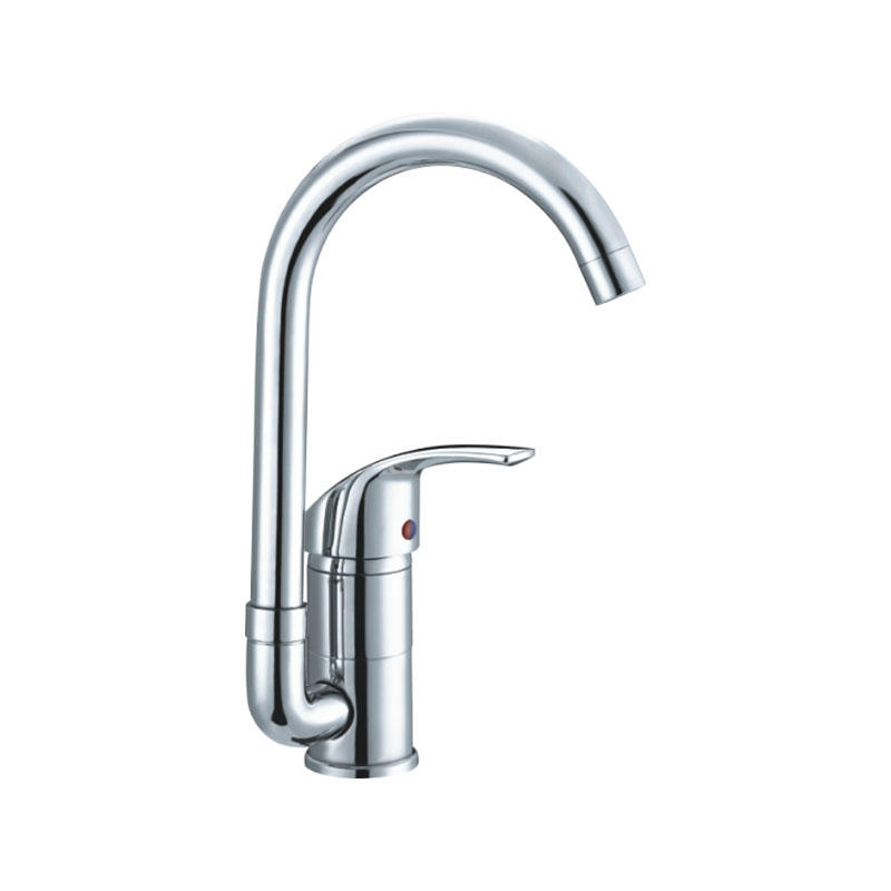 Gooseneck Single Handle Extended Sewer High Spout Kitchen Faucet