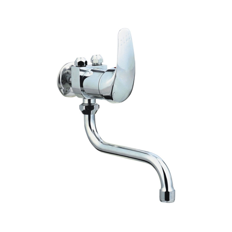 Curved Spout Wall Mounted  Kitchen Faucet