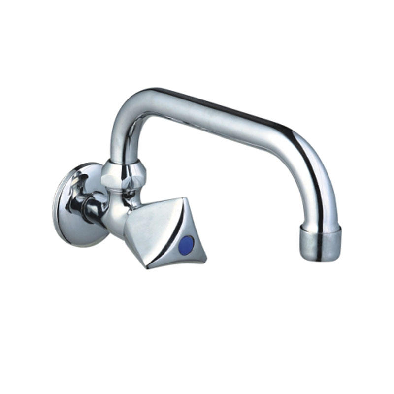 Cold Water Wall Mounted  Triangle Valve C-Spout Kitchen Faucet