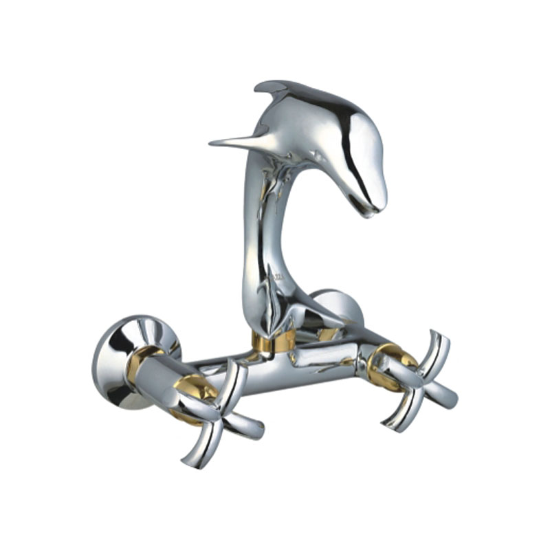 Two Handles Wall Mounted  Kitchen Faucet 